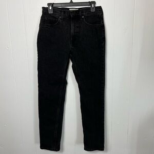 Everlane The Original Cheeky Jean Organic Cotton Straight Leg Black Size 28
